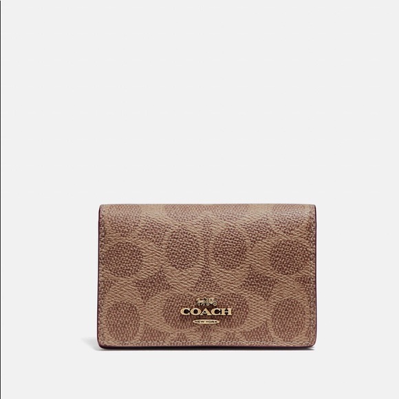 COACH Business Card Case In Signature Canvas - Picture 2 of 4